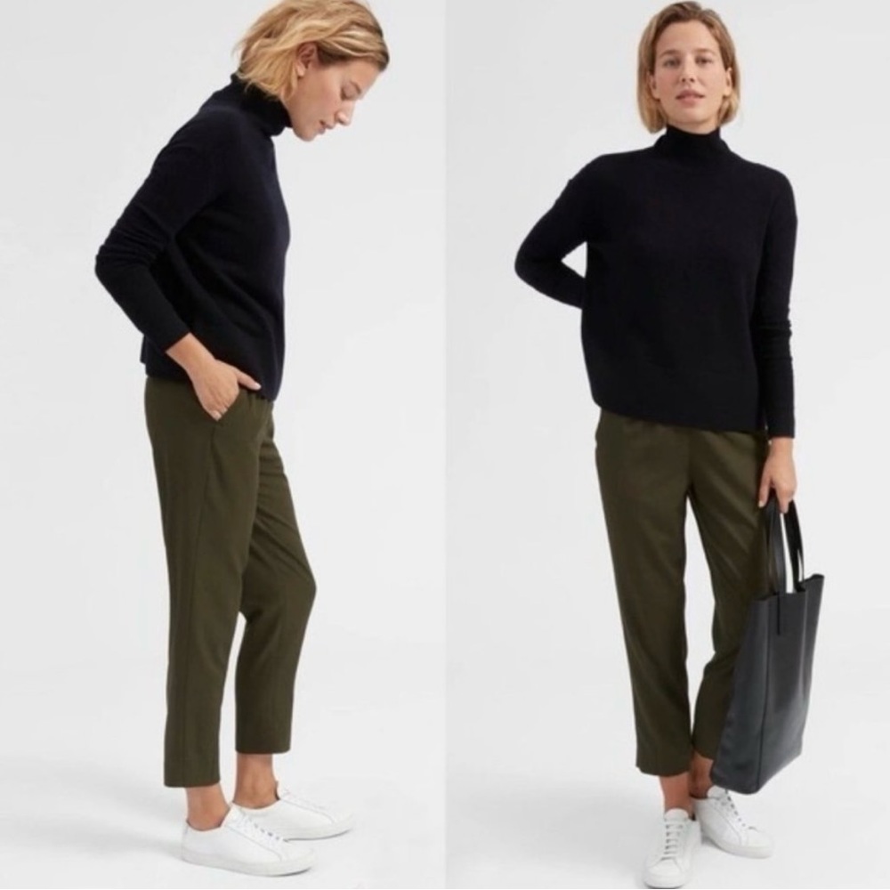 Everlane Italian GoWeave Easy Pant. Size 2. Olive. Excellent condition!!